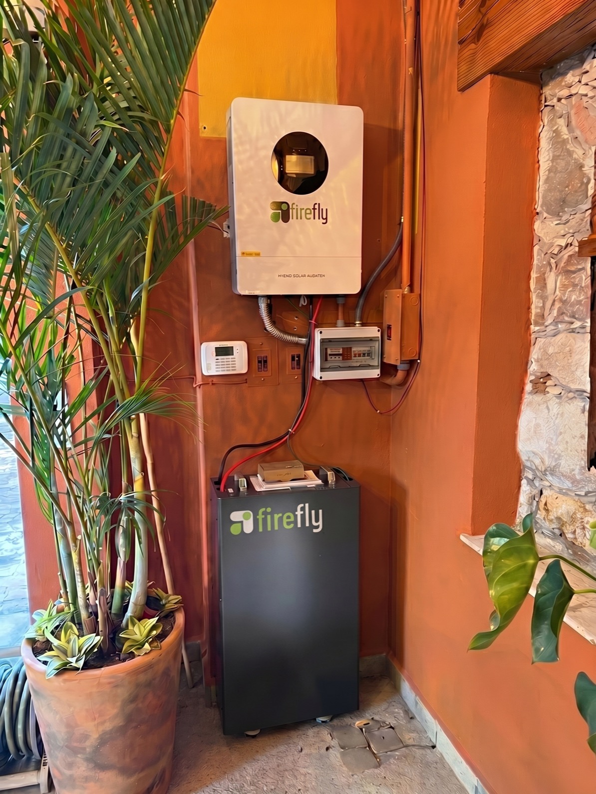 A Firefly battery and inverter system installed in a San Miguel de Allende home